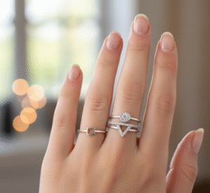 mẫu nhẫn bạc nữ dễ thương