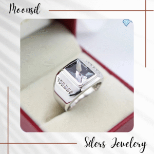 Nhẫn bạc nam đính đá